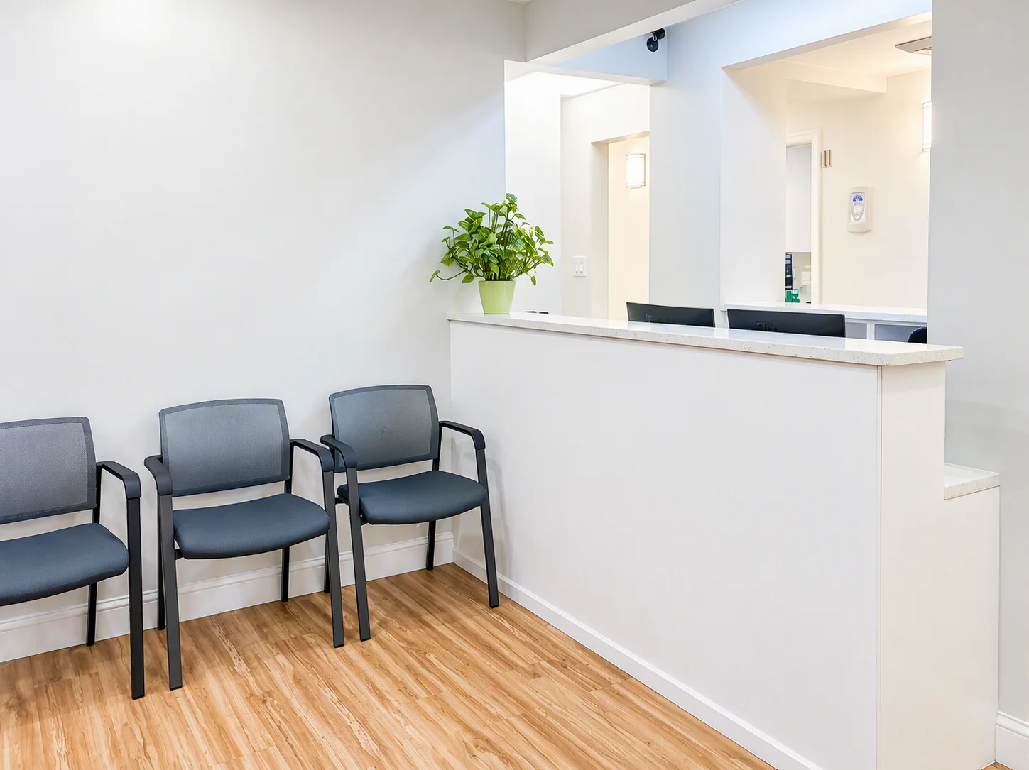 Clear Dentistry waiting room and front desk